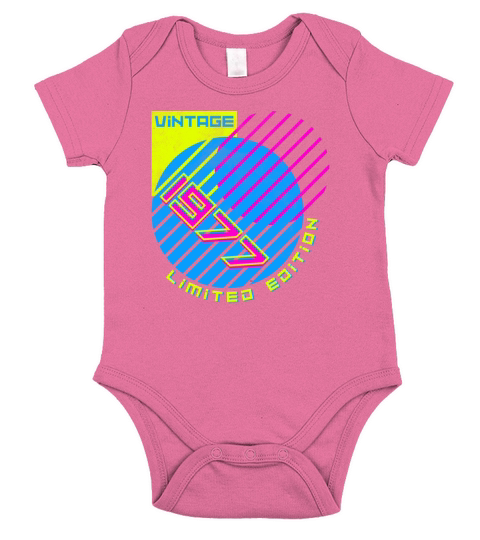 Vintage 1977 Vintage Retro Birthday Short Sleeve Baby One-Piece
