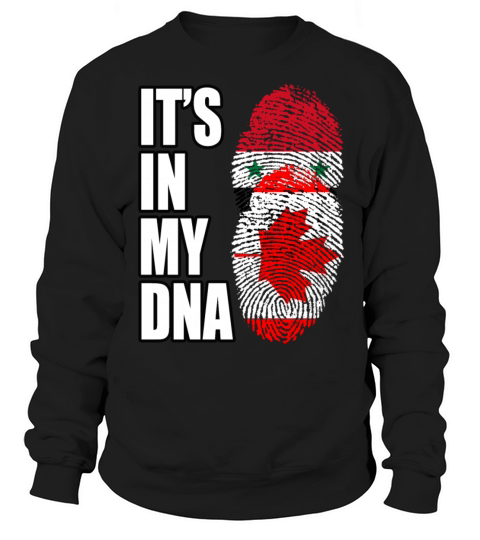 Syrian And Canadian Vintage Heritage DNA Flag Sweatshirt Unisex