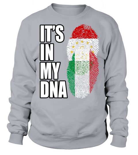 Tajikistani And Italian Vintage Heritage DNA Flag Sweatshirt Unisex