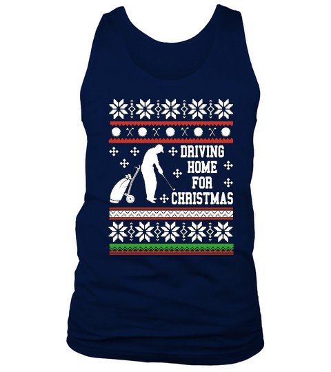 Golf Shirt - Golf Ugly Christmas Sweater Tank Top Unisex
