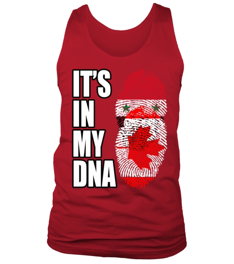 Syrian And Canadian Vintage Heritage DNA Flag Tank Top Unisex