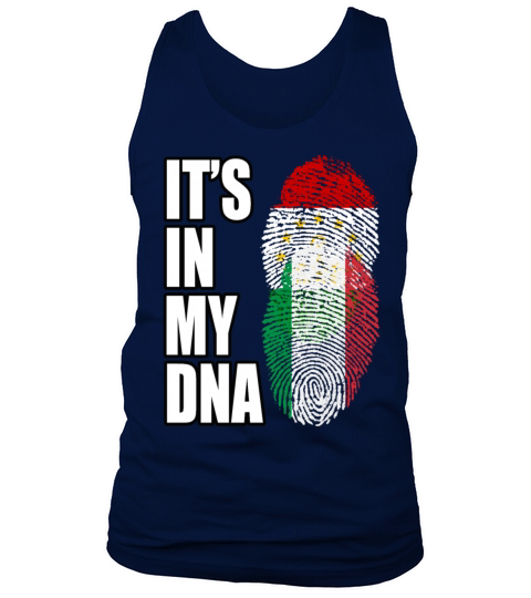 Tajikistani And Italian Vintage Heritage DNA Flag Tank Top Unisex