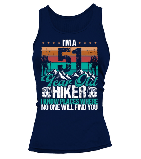 51 Birthday Hikers Vintage Mountains 51 Years Old Tank top Woman