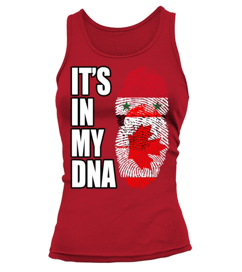 Syrian And Canadian Vintage Heritage DNA Flag Tank top Woman