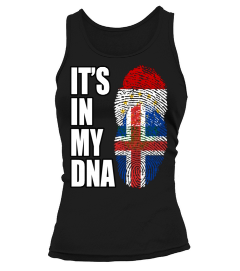 Tajikistani And Icelandic Vintage Heritage DNA Fla Tank top Woman