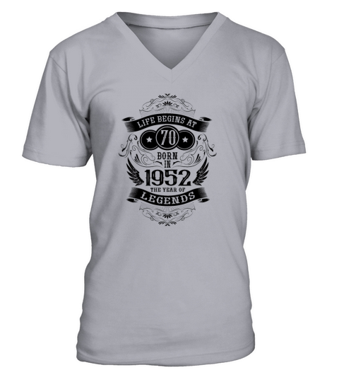 70th Birthday Gifts Vintage 1952 Sayings V-Neck T-shirt