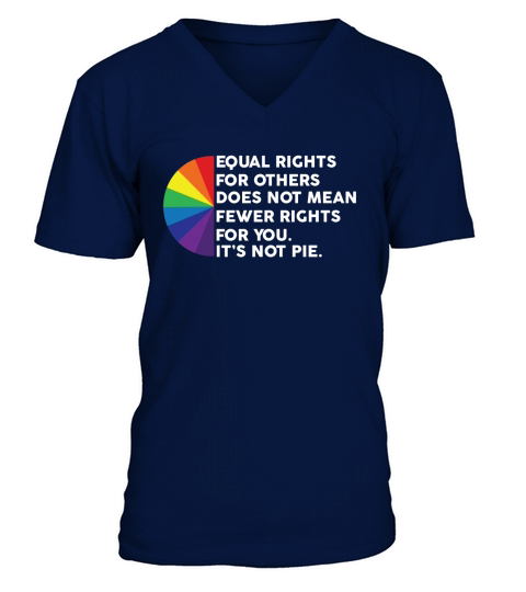 LGBT Equal rights for others does not mean fewer rights for you its not pie shirt V-Neck T-shirt