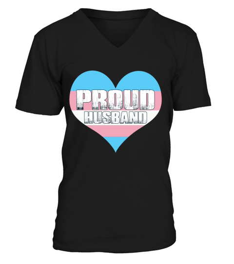 LGBT Proud Husband Transgender Supporter 2020 V-Neck T-shirt
