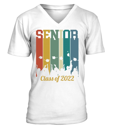 Senior Class Of 2022 Vintage Retro V-Neck T-shirt