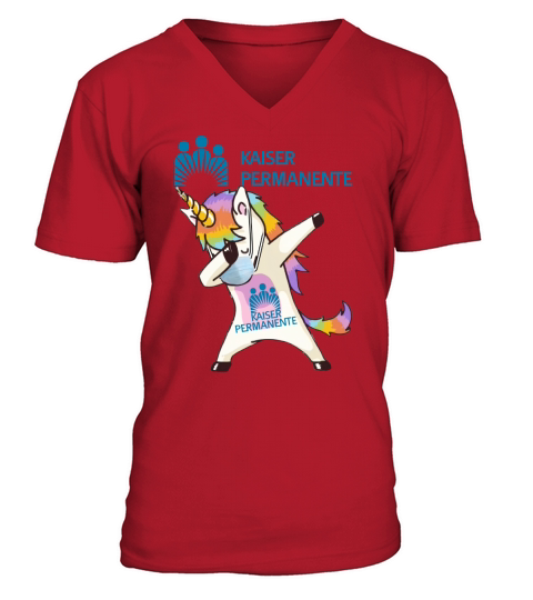 Unicorn mask dabbing kaiser permanente shirth V-Neck T-shirt
