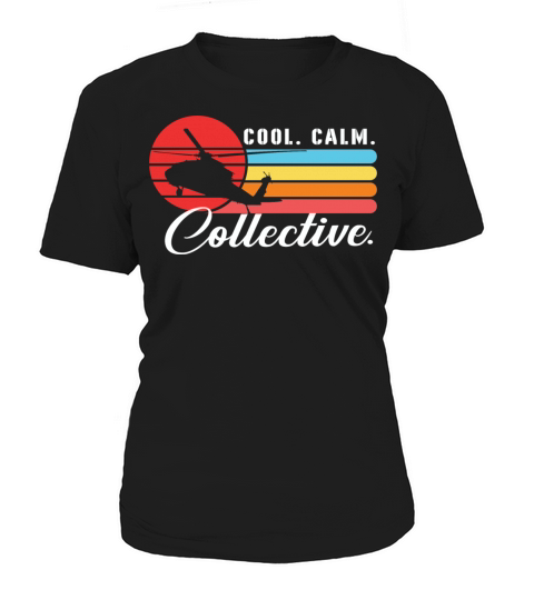 Cool Calm Collective Helicopter Vintage Retro Women's T-Shirt