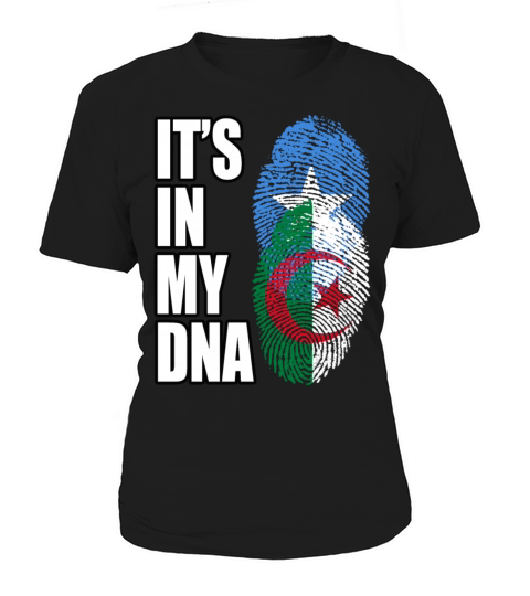 Somali And Algerian Vintage Heritage DNA Flag Women's T-Shirt