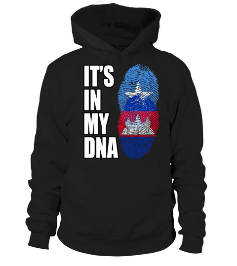 Somali And Cambodian Vintage Heritage DNA Flag Hoodie Unisex