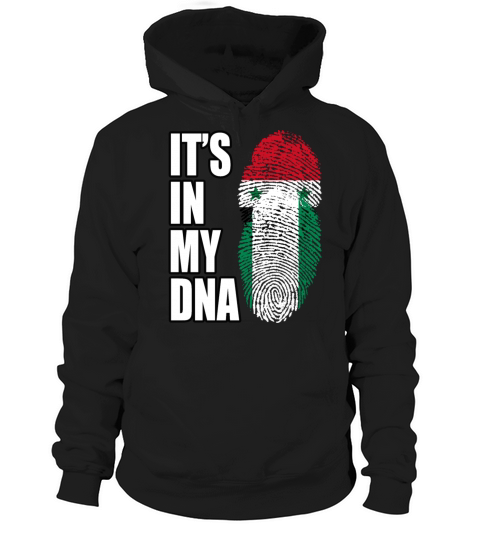 Syrian And Nigerian Vintage Heritage DNA Flag Hoodie Unisex