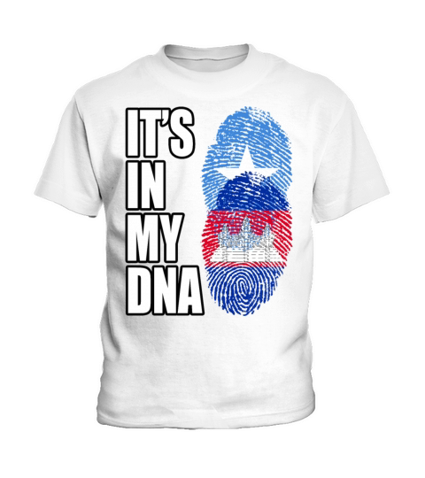 Somali And Cambodian Vintage Heritage DNA Flag Kids T-Shirt
