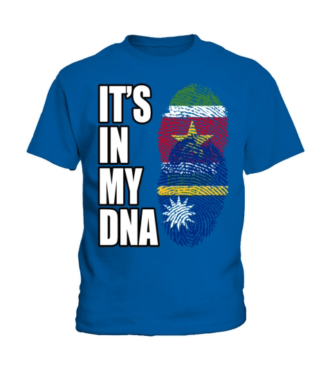 Surinamese And Nauruan Vintage Heritage DNA Flag Kids T-Shirt