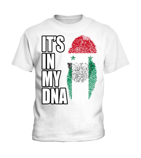 Syrian And Nigerian Vintage Heritage DNA Flag Kids T-Shirt