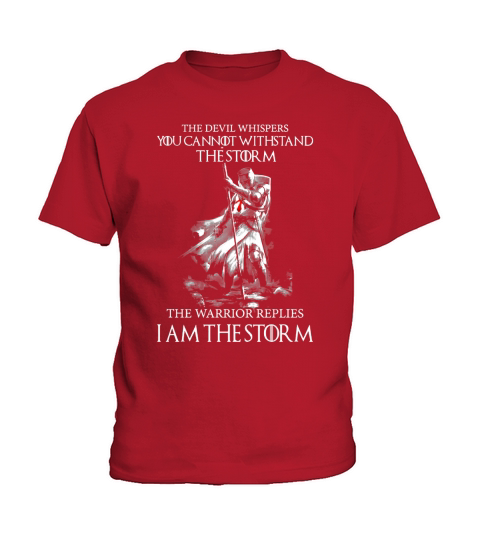 Warrior Shirt - Knight Templar - I AM THE STORM - CRUSADER - Warrior Kids T-Shirt