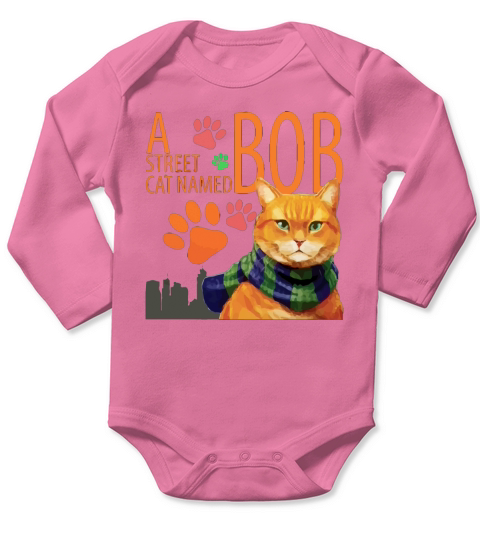 A STREET CAT NAMED BOB T SHIRT Long Sleeve Baby One-Piece