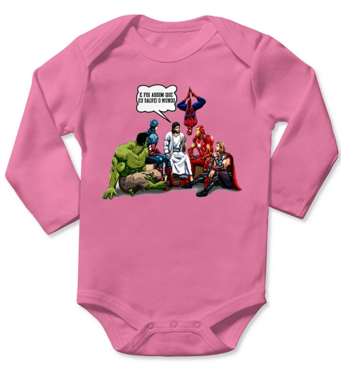 And Thats How I Saved The World Jesus Shirt Long Sleeve Baby One-Piece