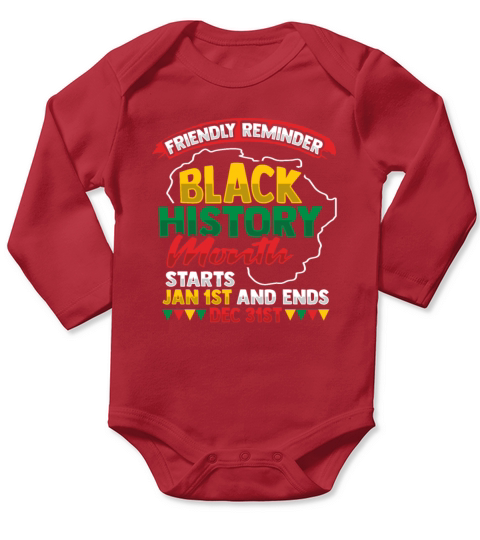 Black History Month Design for a African American Long Sleeve Baby One-Piece