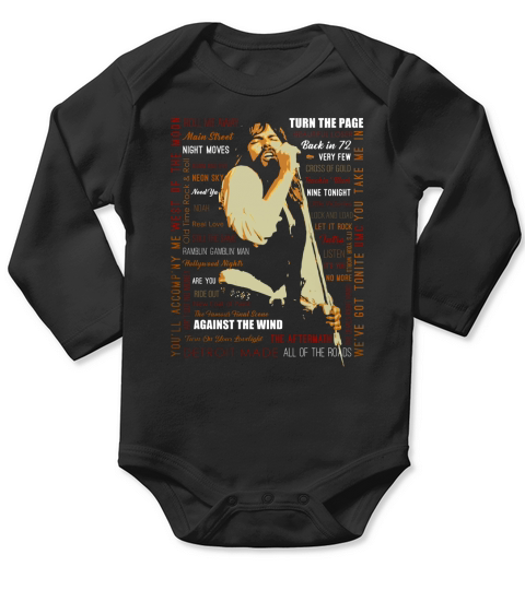 Bob Seger Text Long Sleeve Baby One-Piece