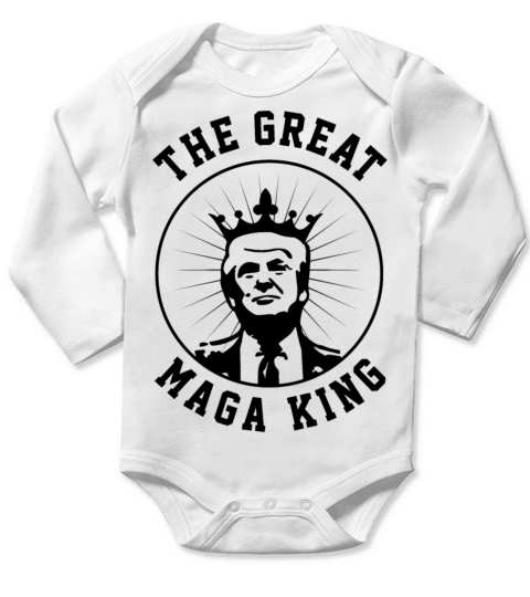 Great MAGA King Trump Biden Political Ultra Mega Long Sleeve Baby One-Piece