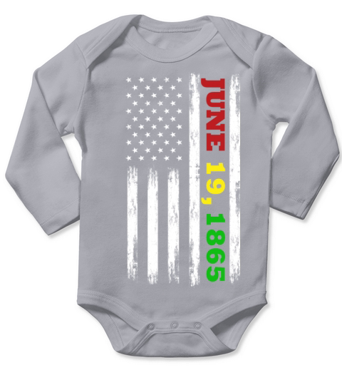 Juneteenth Flag June 19 1865 Black history Long Sleeve Baby One-Piece