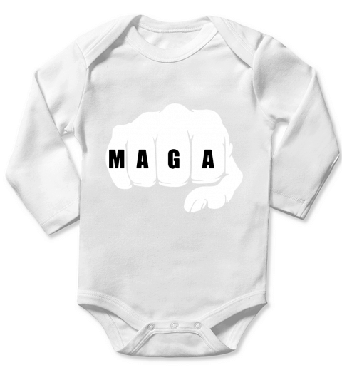 MAGA Fist Trump Alt Right T-Shirt Long Sleeve Baby One-Piece