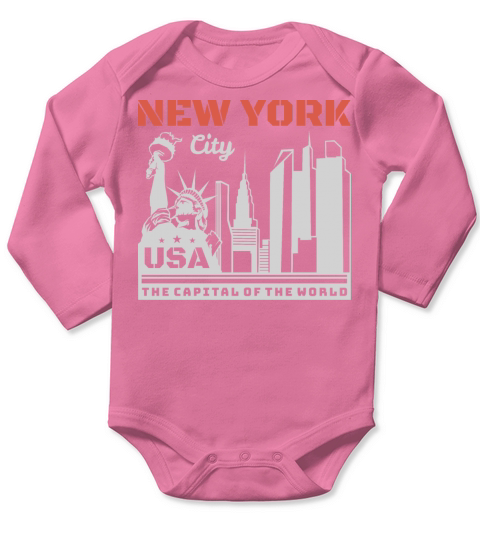 New York Long Sleeve Baby One-Piece