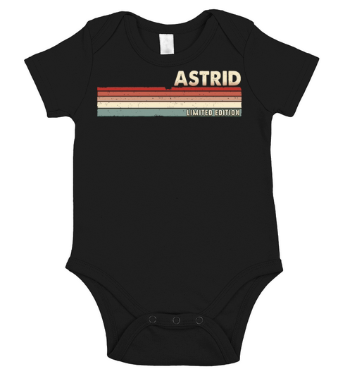 Astrid - Funny Retro Vintage Name 80s 90s Short Sleeve Baby One-Piece