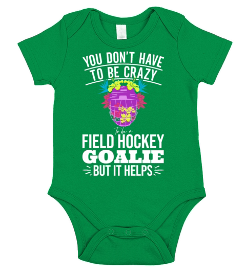 Crazy Field Hockey Goalie Short Sleeve Baby One-Piece