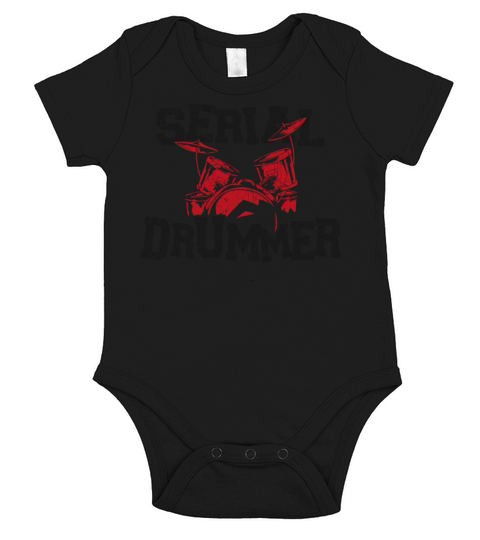Drummer Drum Set Vintage Serial Short Sleeve Baby One-Piece