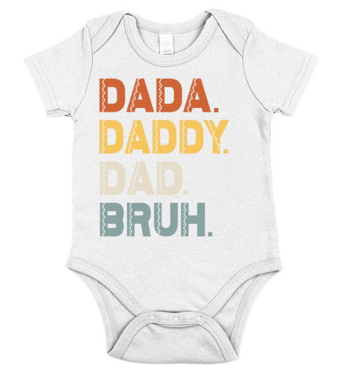 Fathers Day Outfit Dada Daddy Dad Bruh Vintage Short Sleeve Baby One-Piece