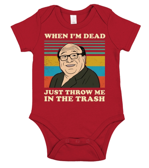 Frank Reynolds when I’m dead just throw me in the trash vintage shirt Short Sleeve Baby One-Piece