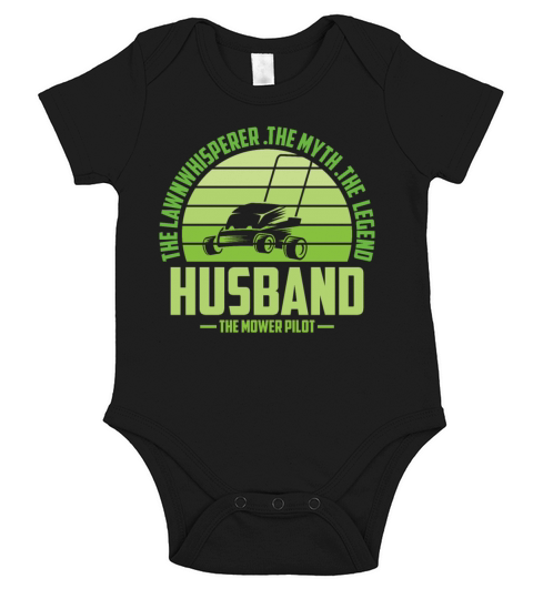 Funny Husband Lawn Mowing Shirt Lawn Mower Mow Sum Short Sleeve Baby One-Piece