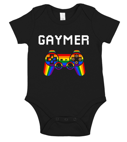 Gaymer Pride Month LGBT Gamer Lover shirt Short Sleeve Baby One-Piece
