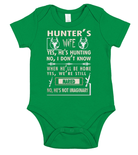 HUNTERS WIFE T SHIRT HUNTING SHIRT Short Sleeve Baby One-Piece