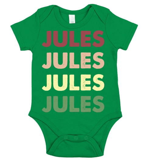 Jules Shirt - Funny Vintage Personalized Jules Short Sleeve Baby One-Piece