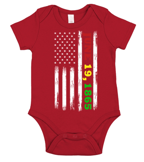 Juneteenth Flag June 19 1865 Black history Short Sleeve Baby One-Piece