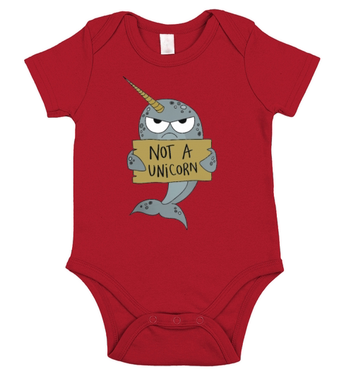 Not A Unicorn Narwhal T-Shirt Funny Narwhal Shirt Short Sleeve Baby One-Piece