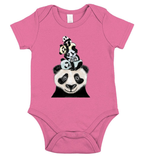 Panda Bear Animal Short Sleeve Baby One-Piece