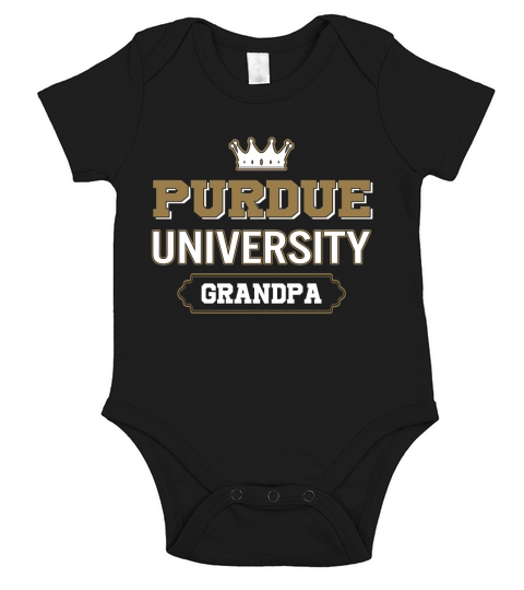 Purdue University Grandpa Great Gift For Grandparents Short Sleeve Baby One-Piece