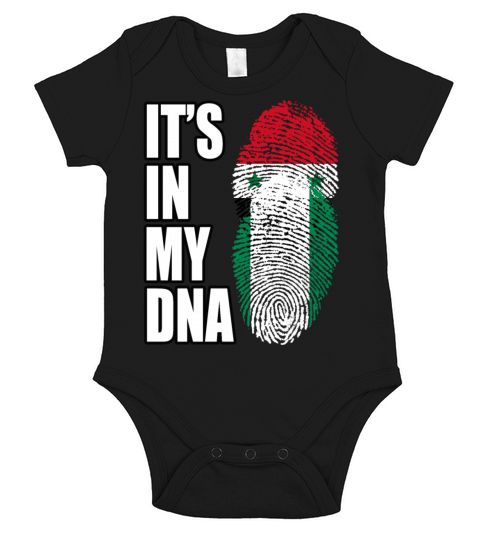 Syrian And Nigerian Vintage Heritage DNA Flag Short Sleeve Baby One-Piece