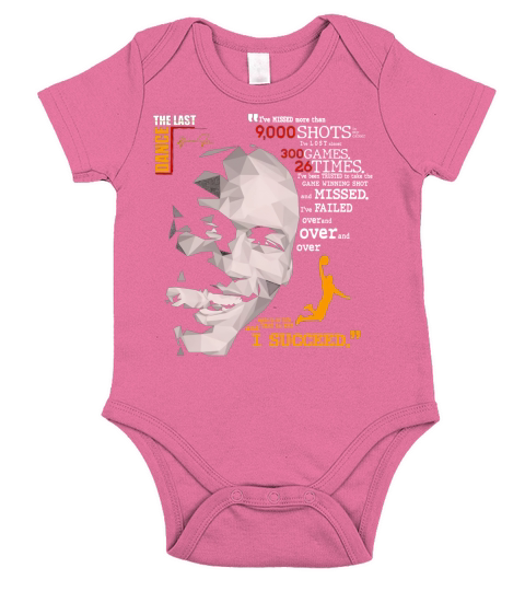 The Last Dance Michael Jordan Basketball I Succeed Signatures Short Sleeve Baby One-Piece