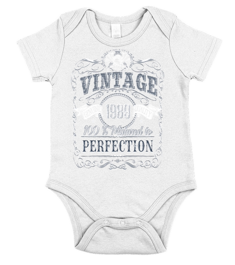 Vinage 1989 birthday year of birth 1989 gift Short Sleeve Baby One-Piece