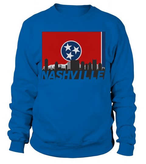 Nashville Tennessee Skyline Flag Sweatshirt Unisex