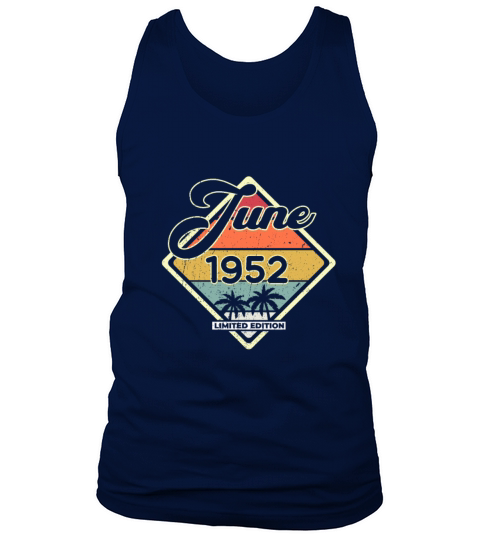 Vintage 70th Birthday June 1952 Sports Gift Tank Top Unisex