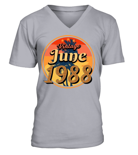 Birth Month Of June 1988 V-Neck T-shirt