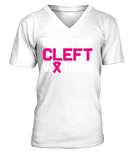 Cleft Palate Lip Safety Strong Awareness design V-Neck T-shirt